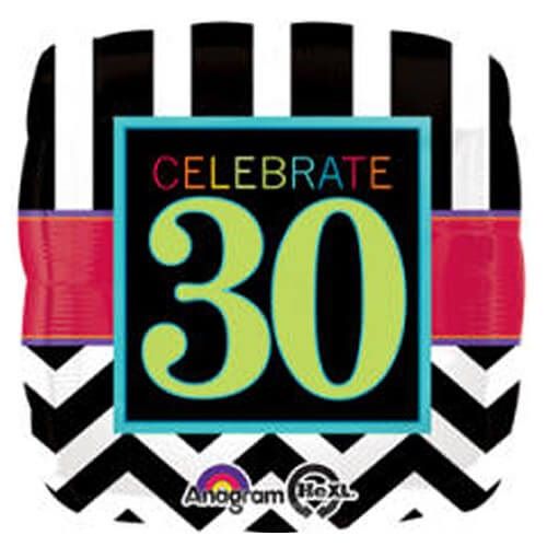 Celebrate 30 Foil Balloon 45cm