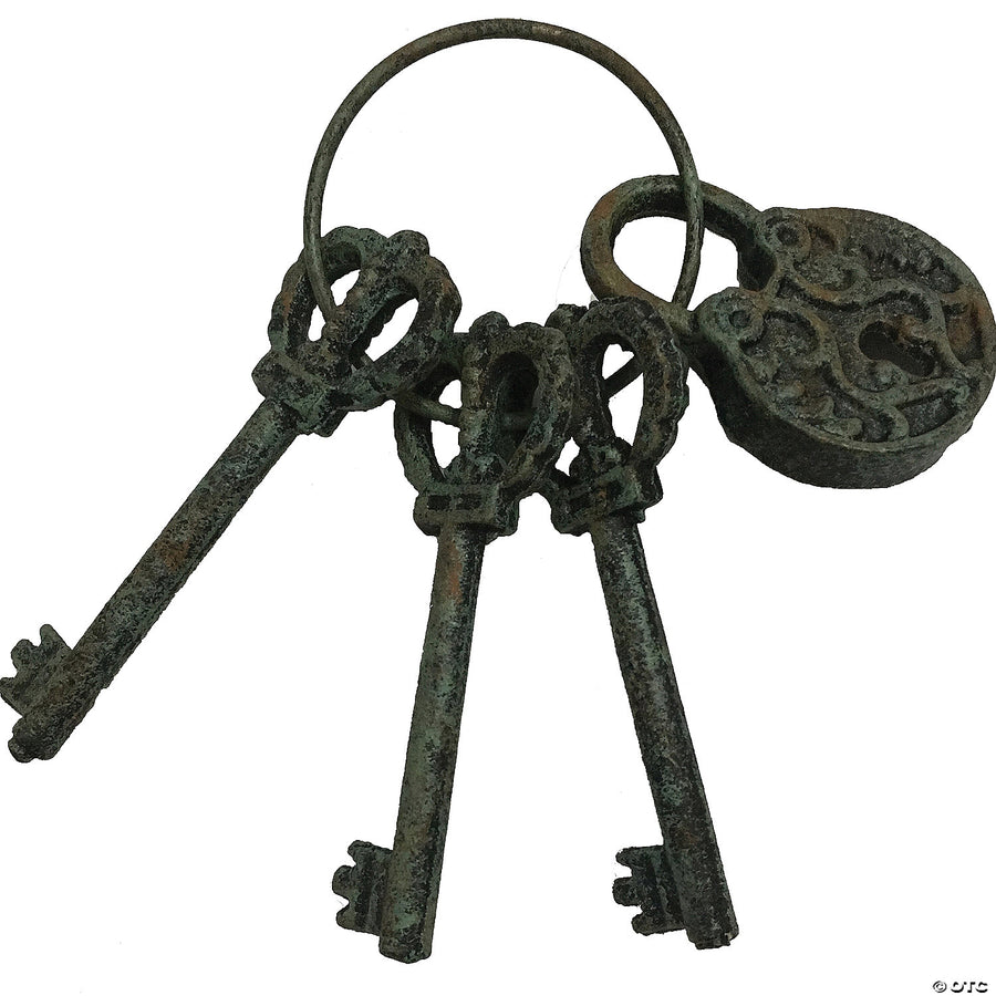 Vintage-inspired black antique key ring decoration for stylish home decor