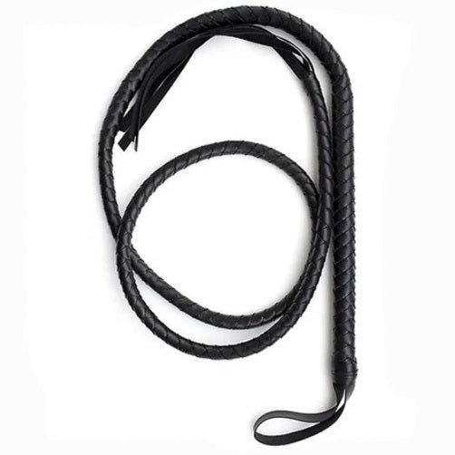 Cowboy Stockman's Whip Black 1.7 Metres Long
