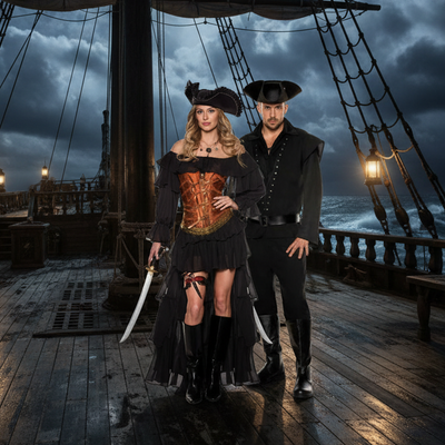 Blackheart Pirate Couple - Ship Deck Background