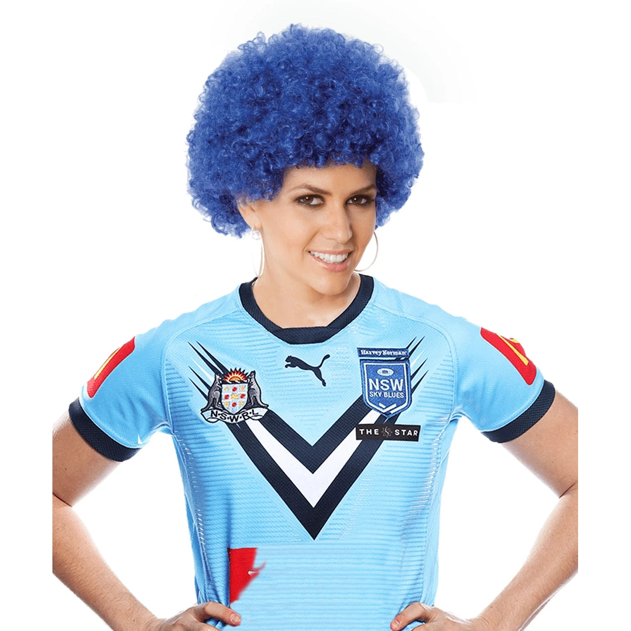 Blue Afro Wig – NSW Blues State of Origin Fan Wig