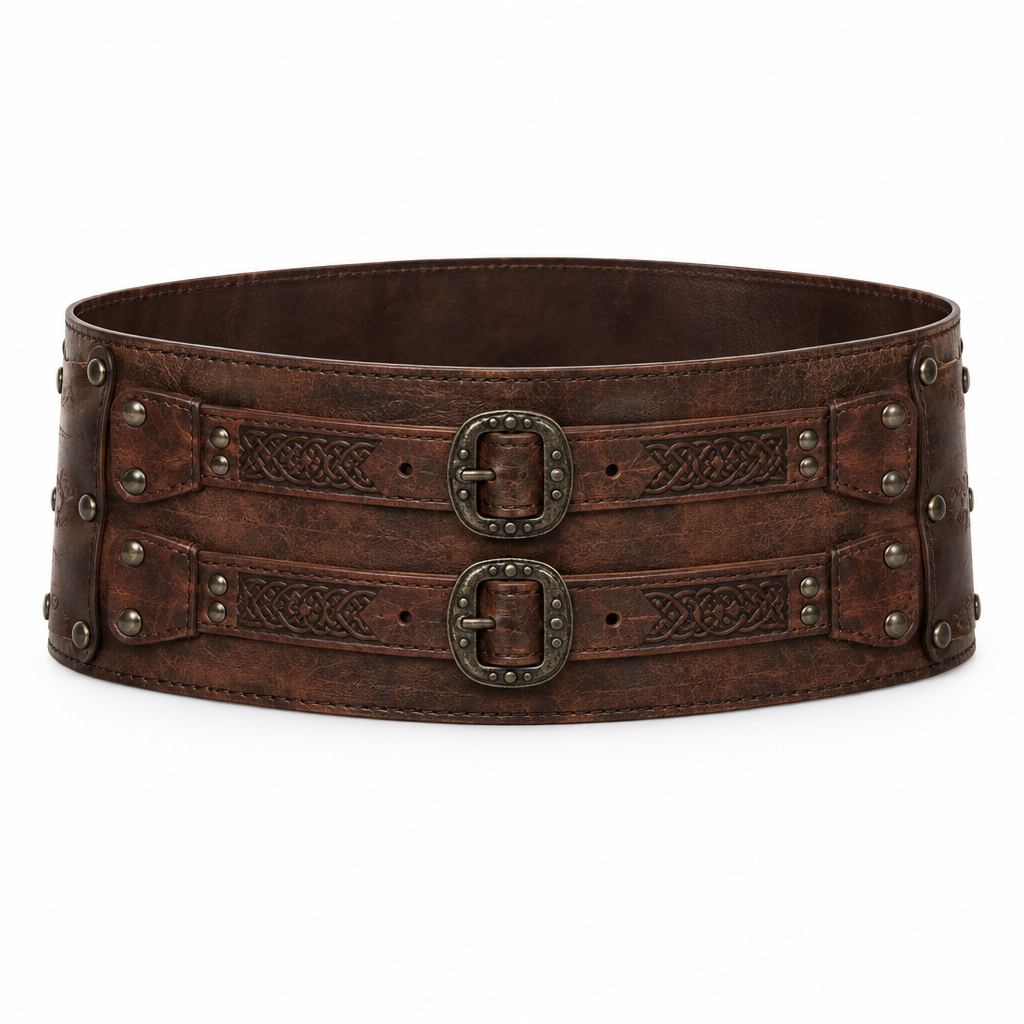 Brown Roman belt only on a white background
