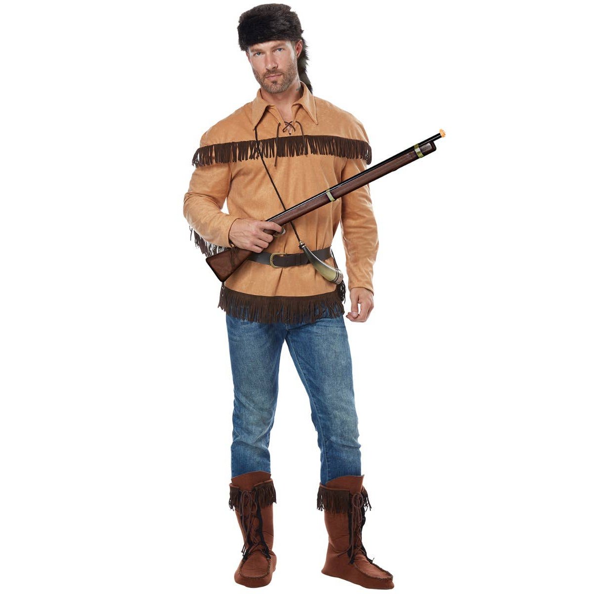 Frontier Man Davy Crockett Mens Colonial Costume