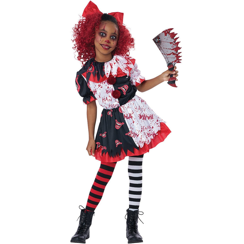 Adorable and colorful Giggles, the Krazy Klown Girl Costume for Halloween