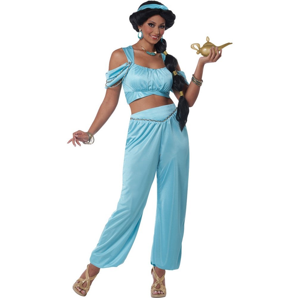 An elegant and luxurious Classic Arabian Princess Adult Costume with intricate details and beautiful colors, perfect for Halloween or costume parties