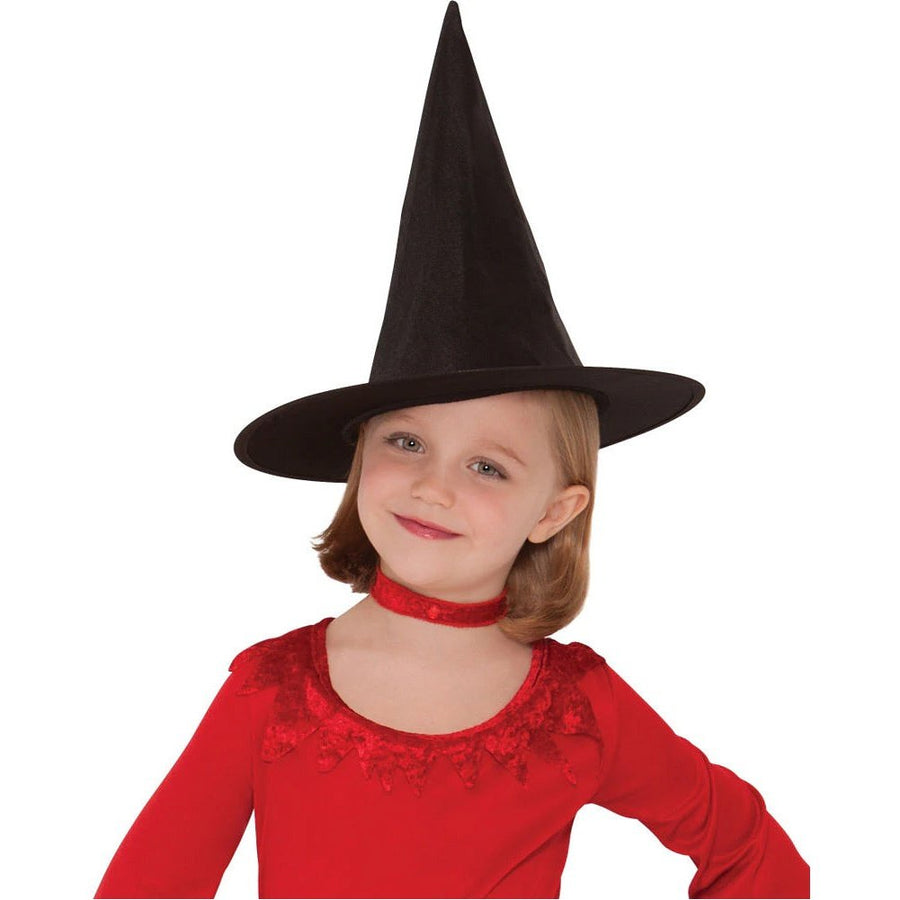 Alt text: A whimsical and colorful classic fairytale kids witch hat, perfect for Halloween costume parties and imaginative play