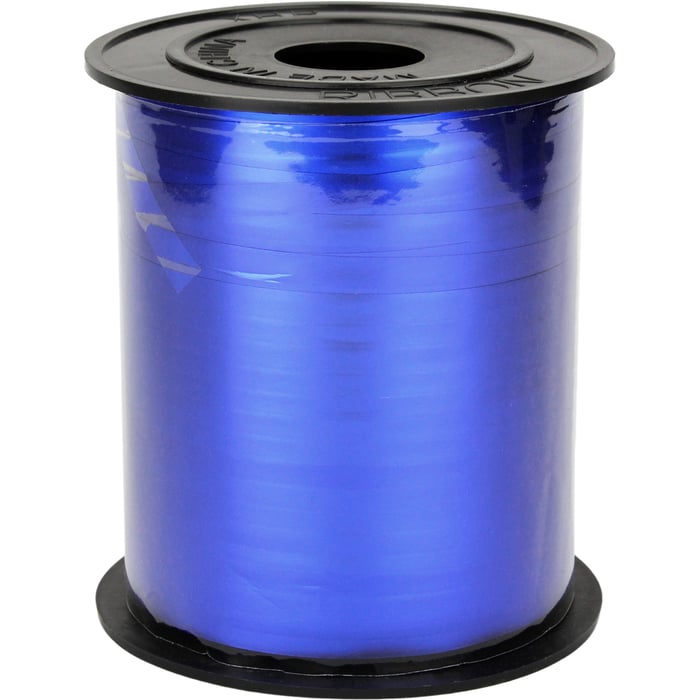 Blue Metallic Curling Balloon Ribbon