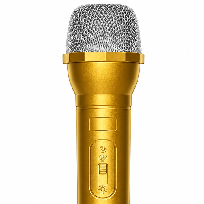 Gold Microphone Costume Accessory
