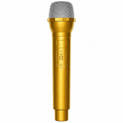 Gold Microphone Costume Accessory