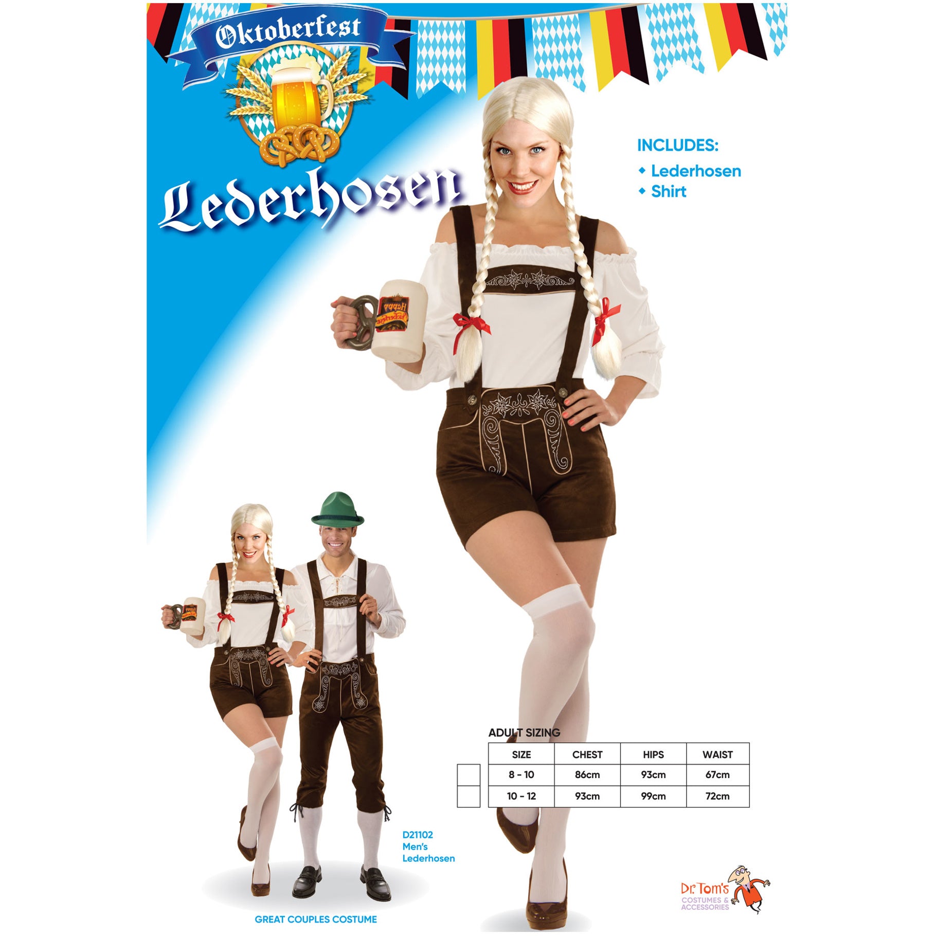Adult Lederhosen Female Costume