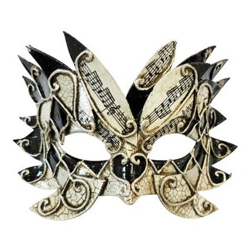 Spiked Musical Masquerade Mask Black/White