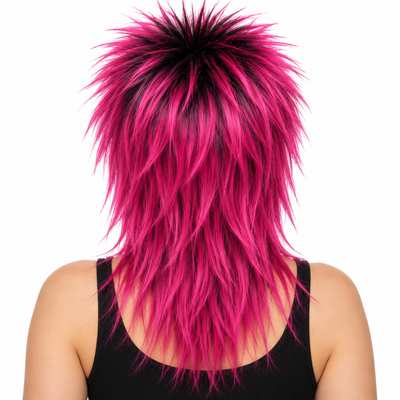 Punker Costume Wig Pink