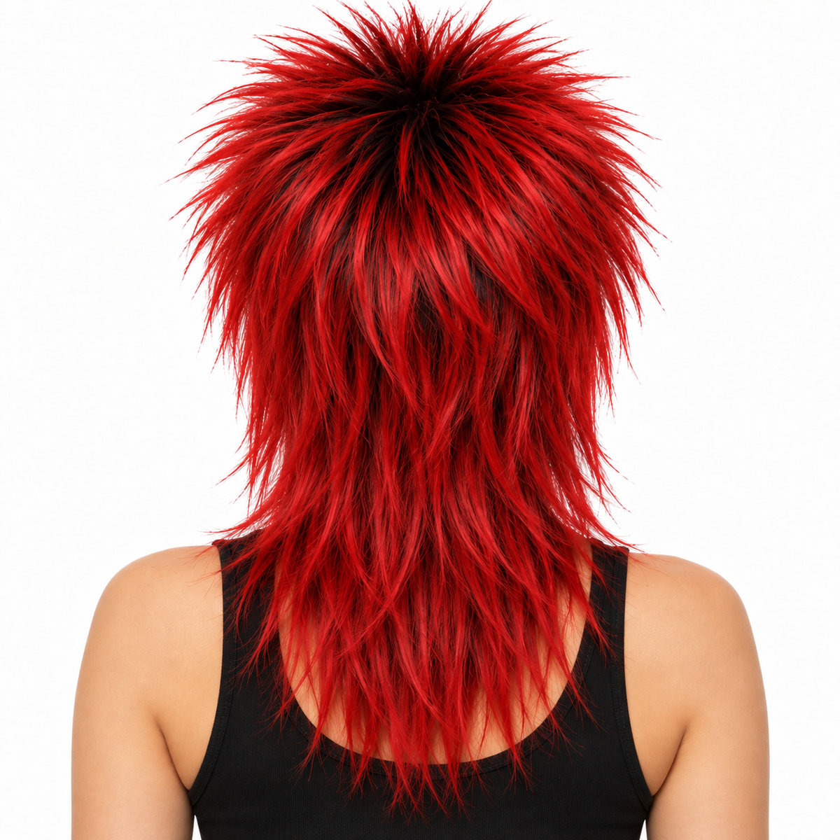 Punker Costume Wig, Red