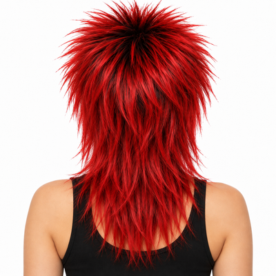 Punker Costume Wig, Red