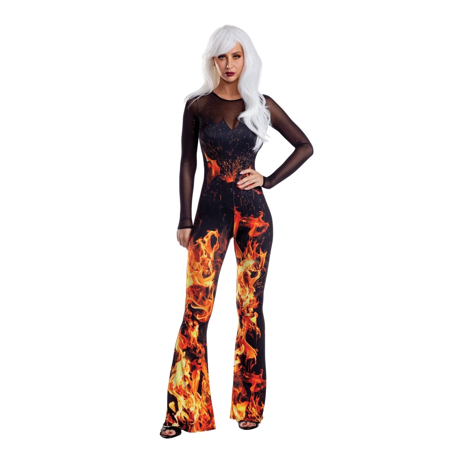 Flame Jumpsuit Womens Costume