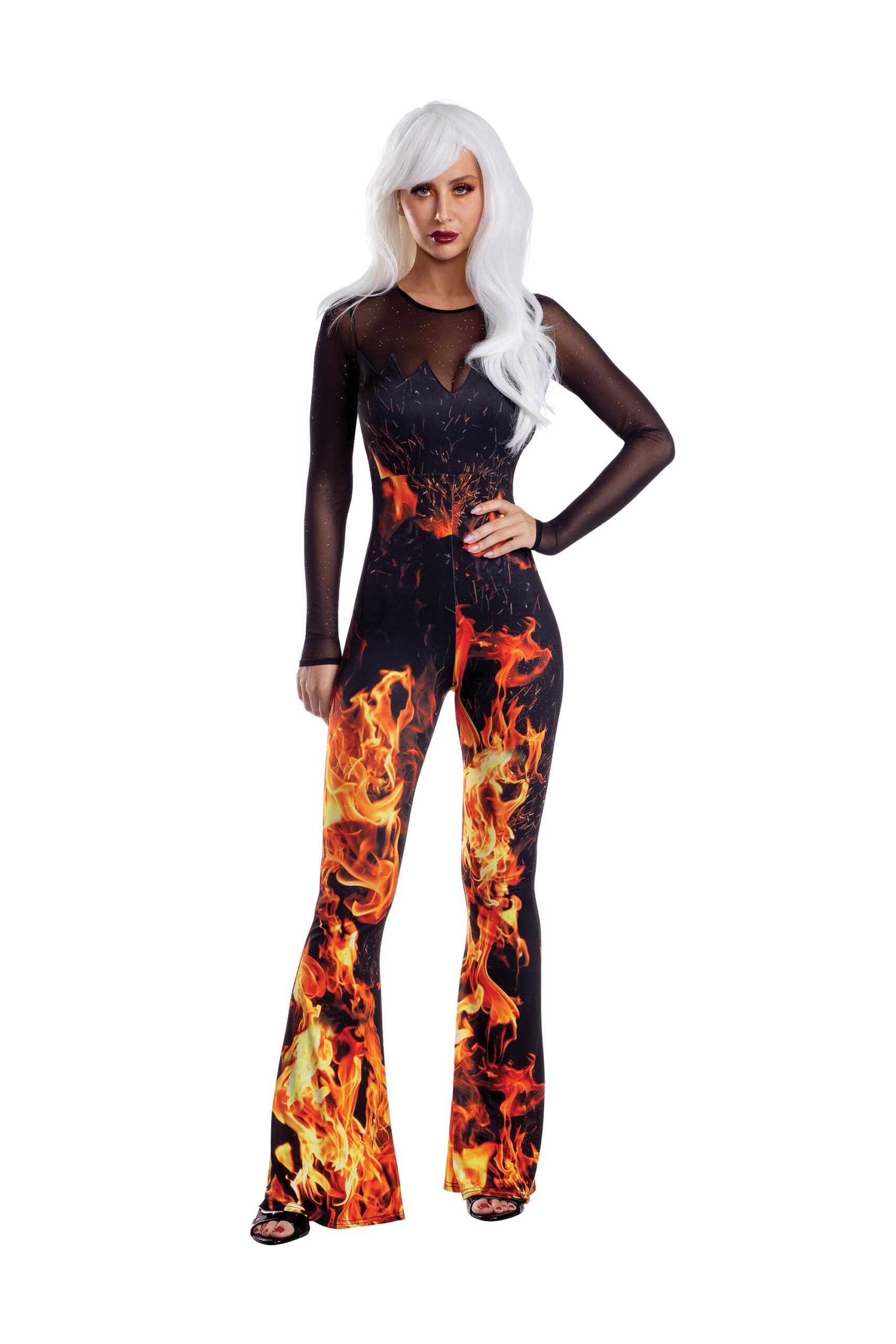 Flame Jumpsuit Womens Costume