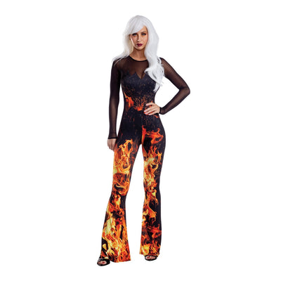 Flame Jumpsuit Womens Costume
