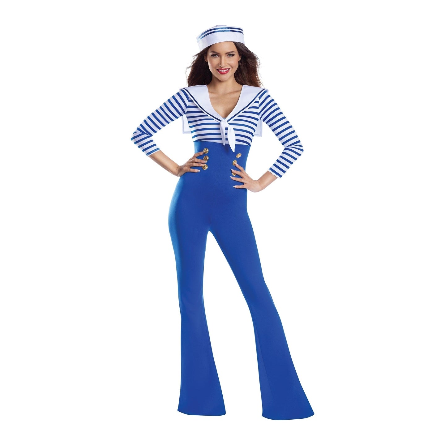 Sailorette Bellbottom Jumpsuit Women’s Costume