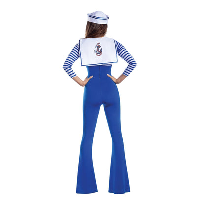 Sailorette Bellbottom Jumpsuit Women’s Costume
