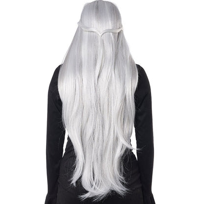 Long White Wig for Adult Cosplay with Natural-looking Texture and Shine