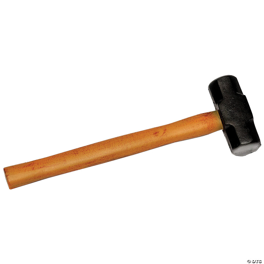 Black and orange foam sledgehammer with textured grip handle and durable construction for strength training and fitness workouts
