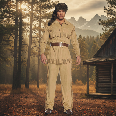 Frontier Man Costume - Wilderness Background