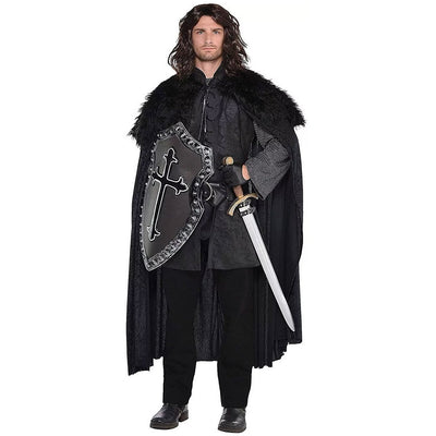 Black Faux Fur Cloak