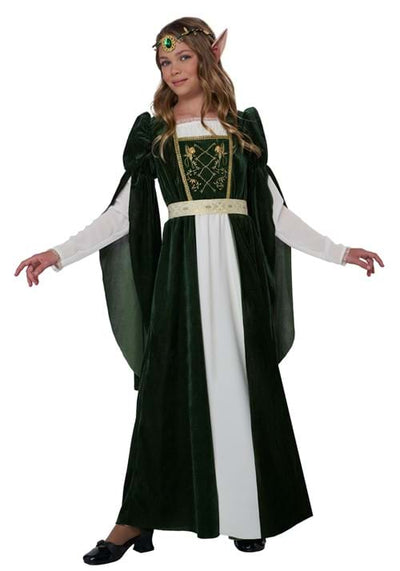Elven Renaissance Princess Girls Costume