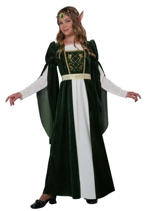Elven Renaissance Princess Girls Costume
