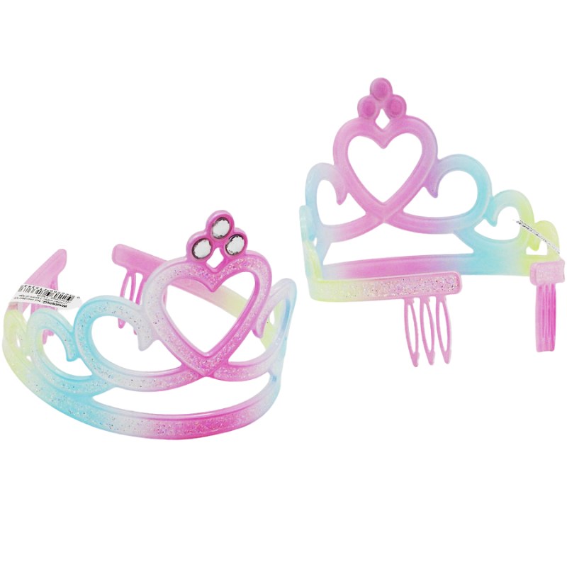 Glitter Rainbow Heart Tiara, Child