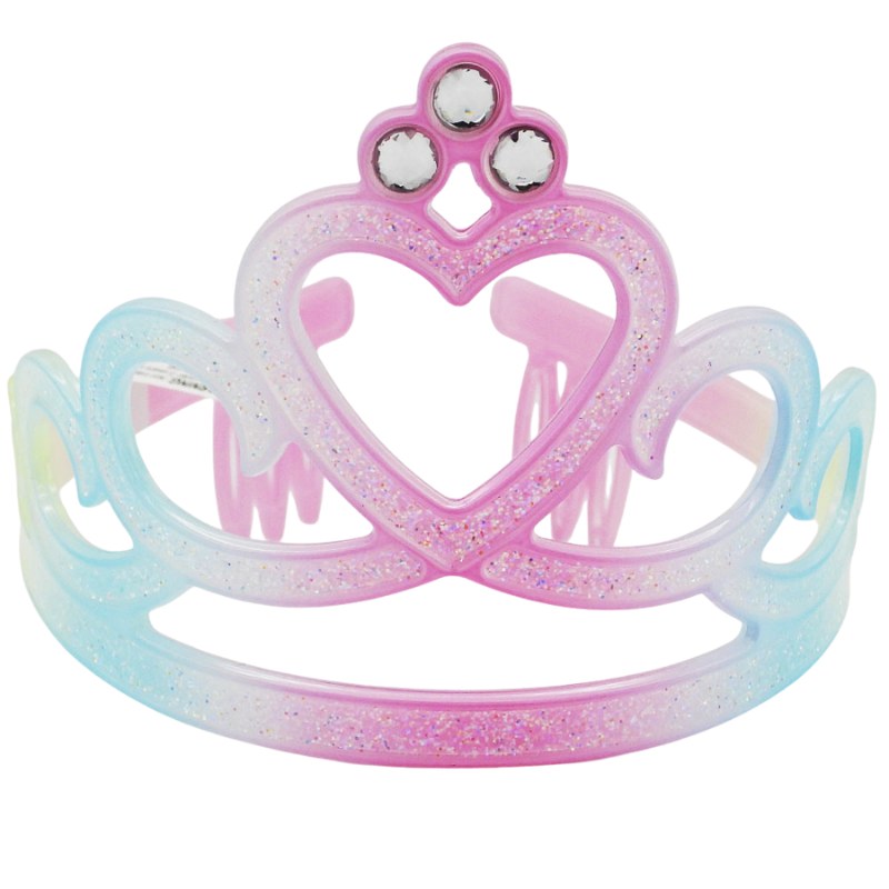 Glitter Rainbow Heart Tiara, Child