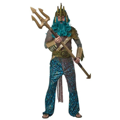 Exquisite Deluxe Gold Trident featuring ornate details and shimmering jewels
