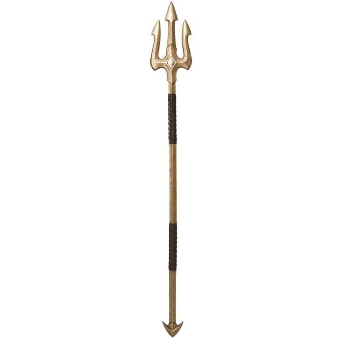 Deluxe Gold Trident with intricate design and sparkling gemstones