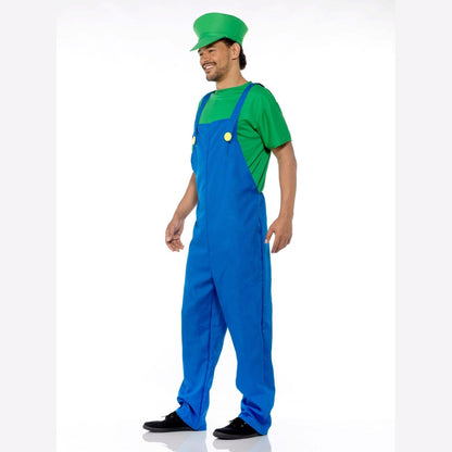 Adult Super Mario Bros plumber costume for men