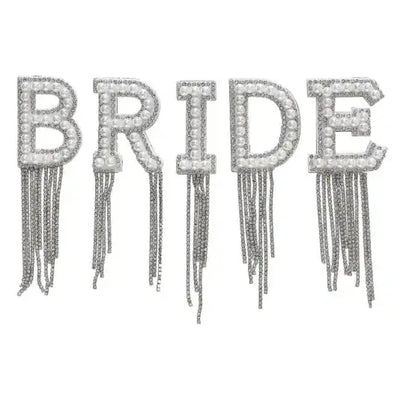  Two Elegant Iron on Bride Patches with Beautiful Tassels