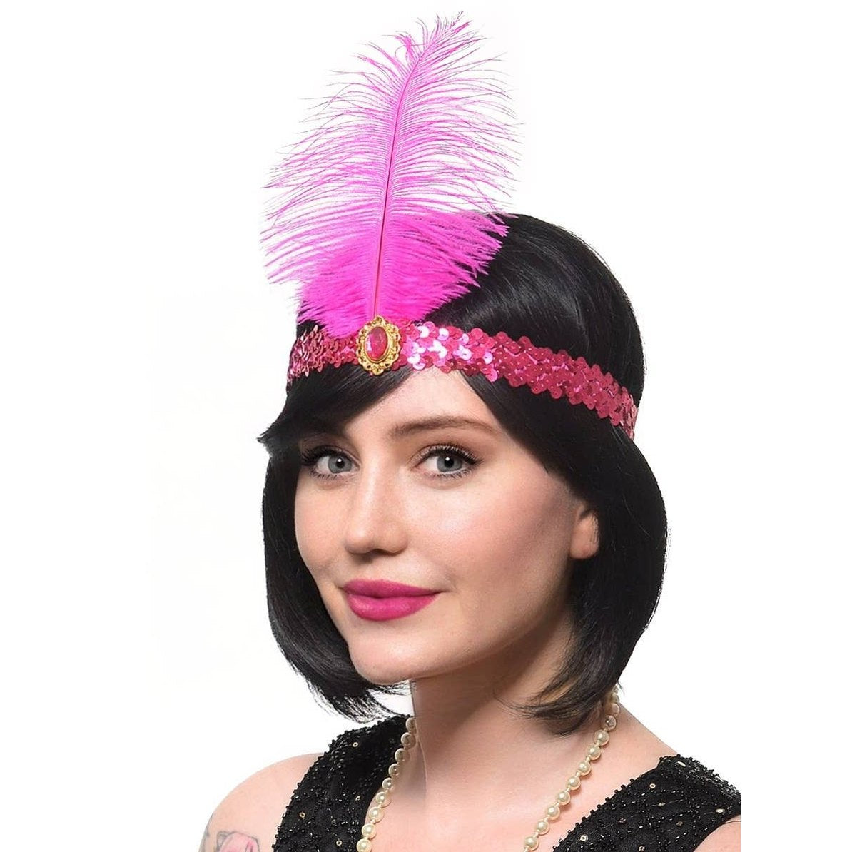 Hot Pink Flapper Headband