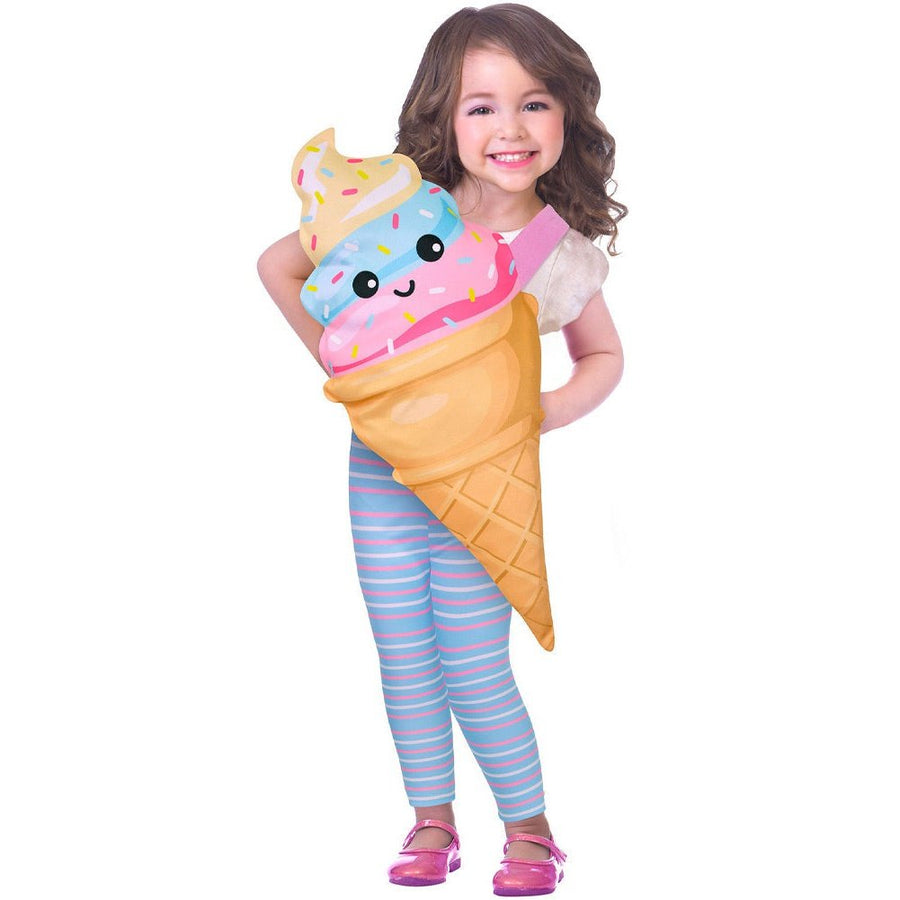 A young girl wearing an adorable Ice Cream Cutie Kids Costume