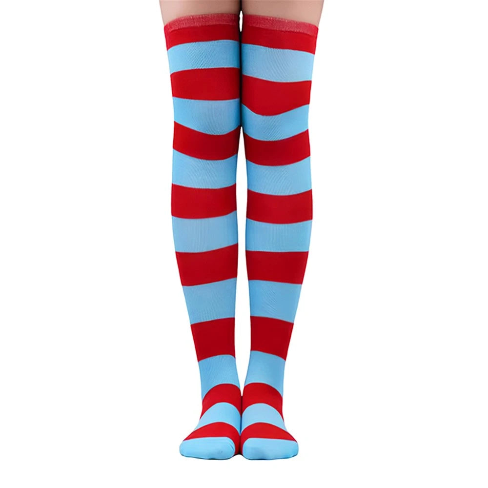 Girl Thing 1 & 2 Striped Stockings
