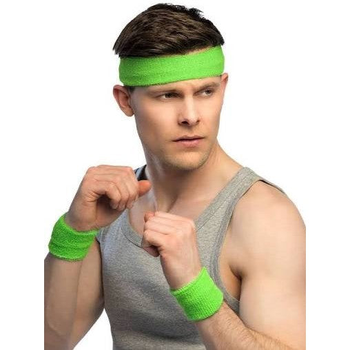 Neon Green Sweatbands 3pk