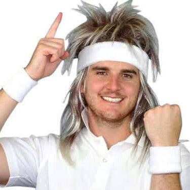 Neon White Sweatbands 3pk