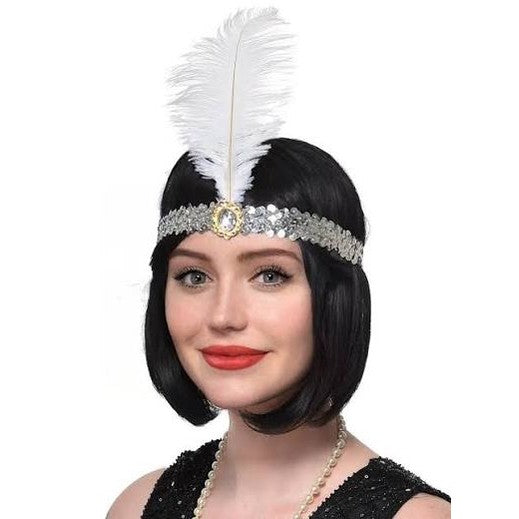 Silver Flapper Headband