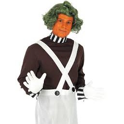 Chocolate Factory Worker Costume with Wig