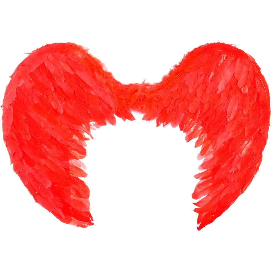 Red Feathered Angel Wings 75cm