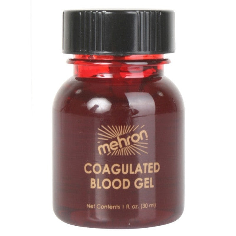 30 ml bottle of Mehron Coagulated Blood with applicator for realistic special effects makeup