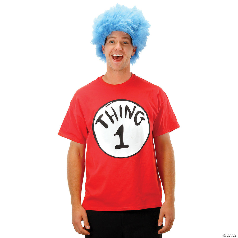 Men's Cat In The Hat Thing 1 Costume Kit for Halloween
