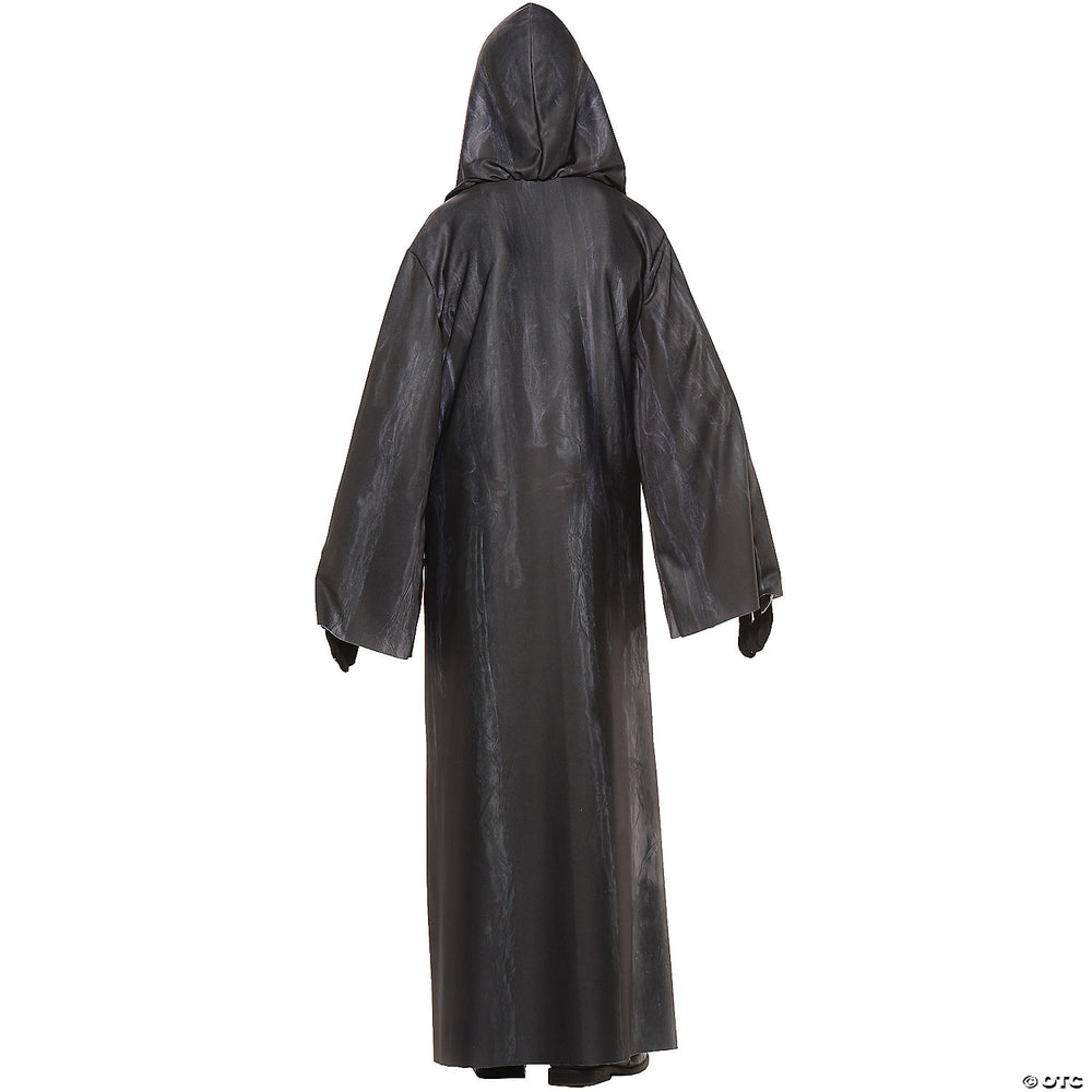 Halloween costume for men featuring a long black robe