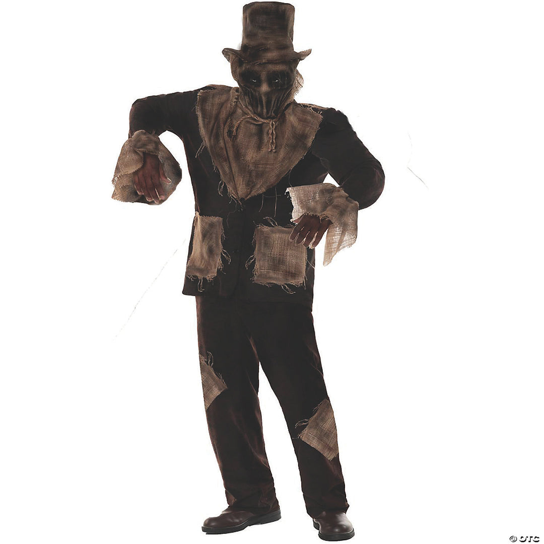 The Last Straw Costume, Adult, featuring a one-piece jumpsuit with straw design