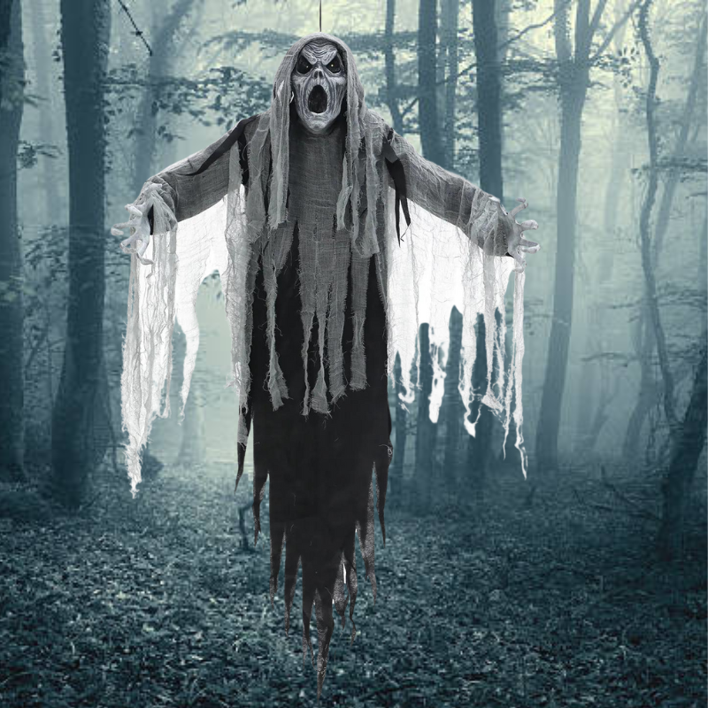 Life-sized 60 Ghostly Howling Phantom Animated Prop with eerie sound effects