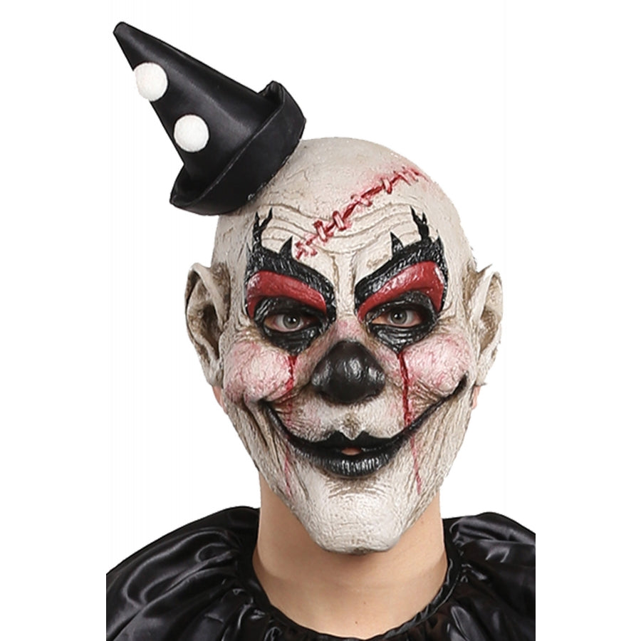 Creepy and realistic adult Killjoy clown mask for Halloween costumes and parties