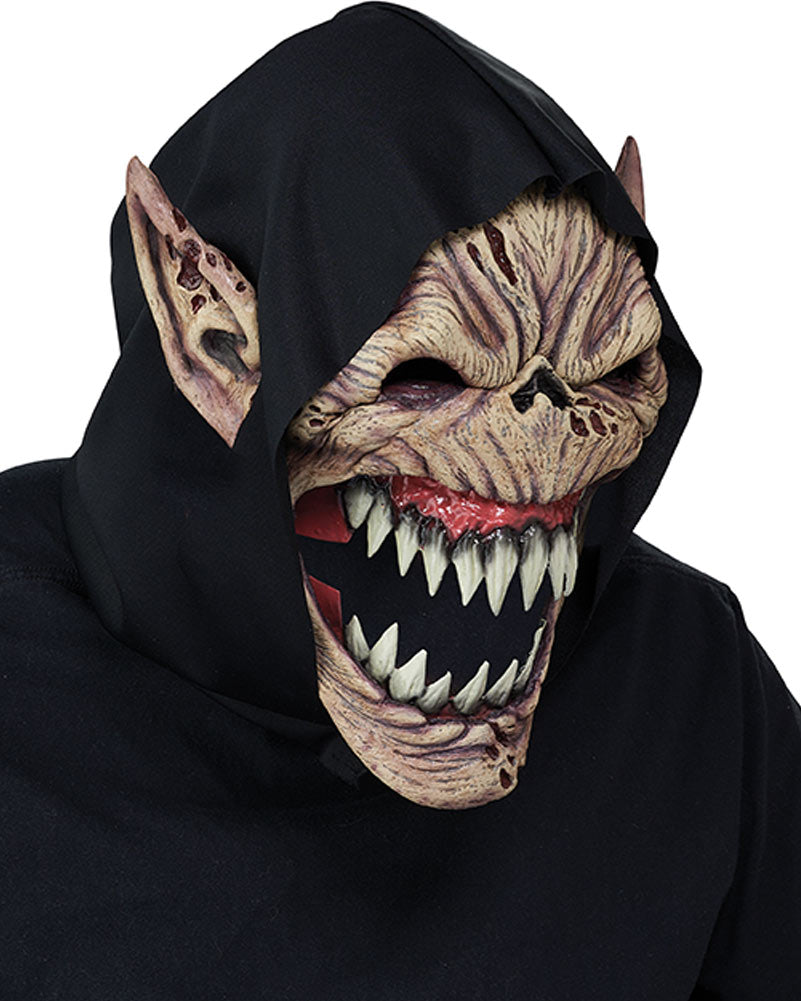  Detailed Fright Fiend Ani-Motion Adult Costume Mask with lifelike movement and terrifying design